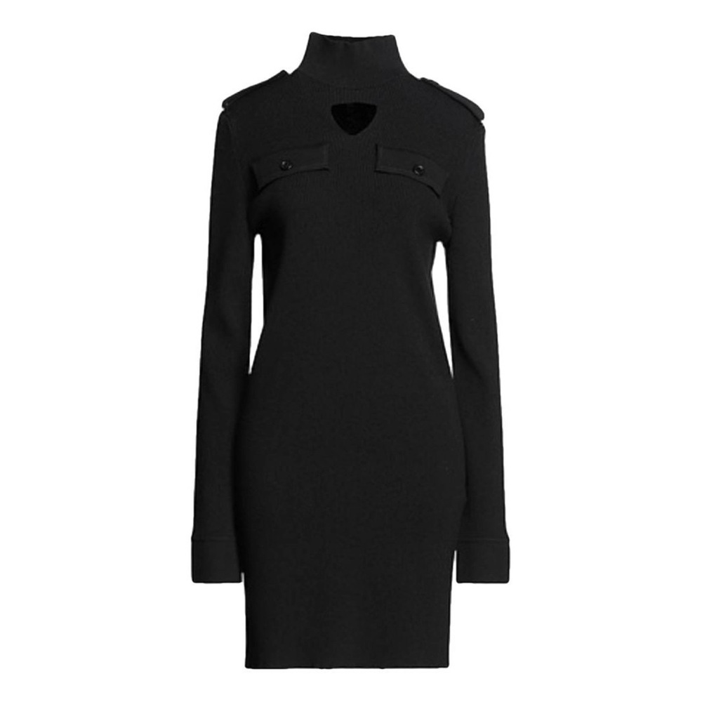 Bottega Veneta Black Cut-Out Triangle Fitted Dress